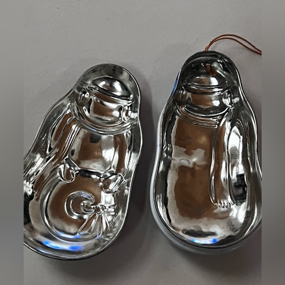 1994 Sees Candy Old Vintage Christmas Ornament Metal Candy container snowman 90s - Picture 5 of 6